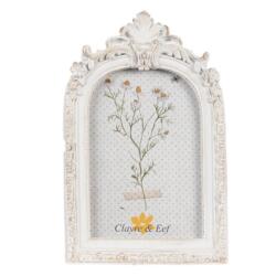 Clayre & Eef Antikolt fehér íves képkeret, barokkos
