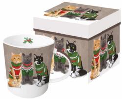 PPD Porcelán bögre - 350ml - dobozban, Sweater Cats