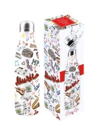 Easy Life Duplafalú rozsdamentes acél hőtartó útipalack 500ml, Music on Air