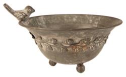 Clayre & Eef Fém madáretető tálka - 20x17x12cm - madaras