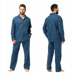 Key Kétrészes pamut pizsama férfi hosszú ujjú nadrág Key 3XL (MNS815-3XL)