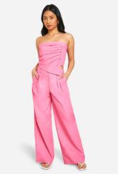 Boohoo Rózsaszín Széles Szárú Nadrág Wll B18__L