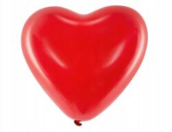 Party Deco Lufik Szív 25cm (10''), pasztell piros (1 op. 100 db)