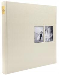 Goldbuch Hagyományos album 60 fehér oldal Chromo bézs ablakokkal (27.847 Chromo Beige 2-window/WH)