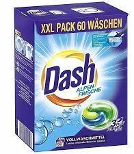 Dash Alpen 3az1ben mosókapszula 60 db fehér ruhákhoz (4012400502097)