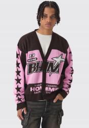 Boohooman Rózsaszín Gombos Pulóver Bzq B18__M