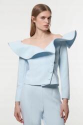 Karen Millen Kék Testhezálló Blézer Nyitott Váll Gombokkal Karen Millen 42