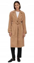 Fuchs Schmitt Bézs Klasszikus Kabát Térdig Érő Pánttal 46 K1L