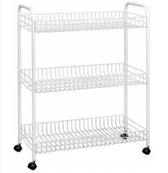 Metaltex Márkás Mobil Konyhai Kocsi Szekrény Gurulós Könyvespolc Fürdőszoba Svájci (1016553)