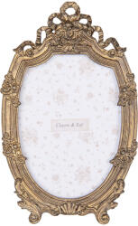 Clayre & Eef Rama foto masa, perete polirasina aurie 16x2x26 cm, 13x18 cm (2F1217deco)