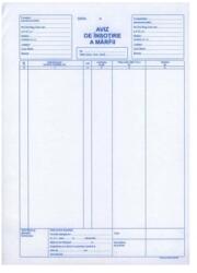  Aviz de insotire a marfii A4, 3 exemplare, alb-roz-verde, autocopiativ, carnet 50 seturi (TIP237)