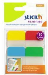 Hopax Film index autoadeziv cu margine color 38 x 25 mm, 4 x 20 buc/set, - culori fluorescente (HO-21607)