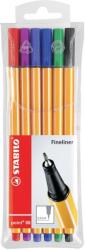 STABILO Set 6 linere 0, 4mm Stabilo Point 88 (SW168806)