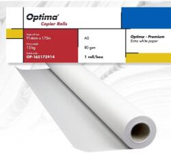 Optima Rola hartie plotter premium A0+ 914mm x 175m, 80g/mp, Optima (OP-165175914)