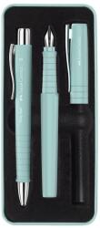 Faber-Castell Set cadou stilou+pix Faber-Castell Poly Ball, bleu caraibe (FC241053)