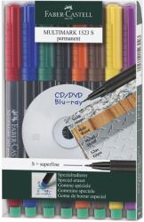 Faber-Castell Set 8 marker permanent Faber-Castell Multimark, varf S (0, 4mm) (FC152309)