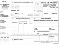 Foaie parcurs transport persoane (TIP118)