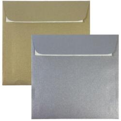 Daco Plic 14x14cm auriu / argintiu siliconic 25 buc. /set (PC1414AA)