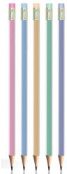 S-Cool Creion HB triunghiular pastel cu radiera, S-Cool (SC146)