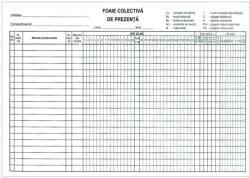  Foaie colectiva de prezenta 100 file (TIP116)