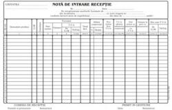  Nota de intrare-receptie cu T. V. A. , autocopiativ (TIP225)