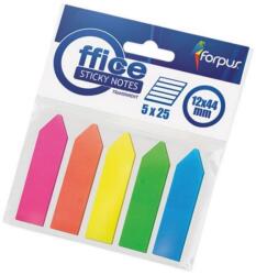 Forpus Stick index plastic transparent 44x12 mm, 5x25 buc/set, sageata, Forpus (FP42038)