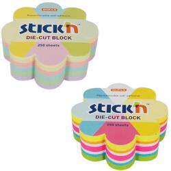 Hopax Notes adeziv cub color - floare, 67x65 culori, Stick'n7 mm, 250 file (HO-21833)