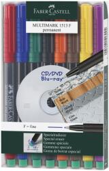 Faber-Castell Set 8 marker permanent Faber-Castell Multimark, varf F (0, 6mm) (FC151309)