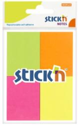 Hopax Notes adeziv 38x51 mm, 4x50 file/set, Stick'n - 4 culori fosforescente (HO-21091)
