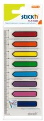 Hopax Stick index plastic color 45 x 12 mm, 8 x 15 buc/set, - 8 culori neon (HO-21466)