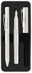 Faber-Castell Set cadou stilou+pix Faber-Castell Grip 2010 Alb Cocos (FC201527)