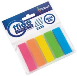 Forpus Stick index plastic transparent 44x12mm, 5x25 buc/set, Forpus (FP42028)