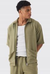 Boohooman Zöld Ing Cipzáras Zsebek 8VP B18__M