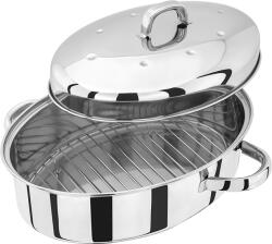 JUDGE Tava cuptor cu suport si capac Judge Speciality, otel inoxidabil, 35x25x15 cm, argintiu (HO-TC121)