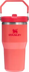 STANLEY Pahar termic IceFlow, cu mâner și pai, 590 ml, Hot Coral (10-12044-050)