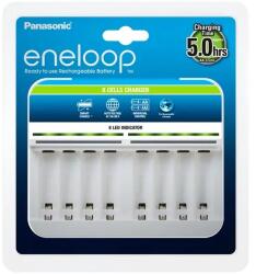 Eneloop Incarcator Baterii Reincarcabile, Fara Acumulatori, SMART cu 8 Canale de Incarcare Individuala in 5h, Eneloop BQ-CC63E (A0061684) Incarcator baterii
