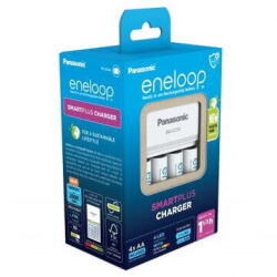 Eneloop Incarcator Baterii Reincarcabile, Include 4x AA LR6 2000mAh, SMART & QUICK cu Incarcare Individuala in 1.5h, Eneloop K-KJ55MCD40E (A0114612) Incarcator baterii