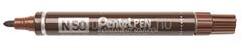 Pentel Alkoholos marker fém testű 4, 3mm kerek hegyű N50-EE Extreme barna (PENTEL_33855) (PENTEL_33855)