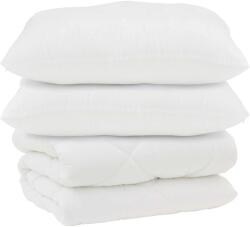vidaXL Takaró párnákkal párnával 3 pcs Fehér Mikroszálas és Pehelytoll 3377951 (3377951)