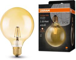 OSRAM Retrofit Edison Globe Vintage LED dekoratív izzó, E27, 4W (35W), 410 lm, Meleg fény (2400K), F energiaosztály, Arany