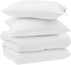 vidaXL Téli takaró párnával 3 pcs Fehér Mikroszál 3377766 (3377766)