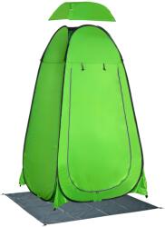 Outsunny Kempingsátor, ajtóval és cipzárral, zöld, 126x124x189cm, komplett szett (A20-258GN)