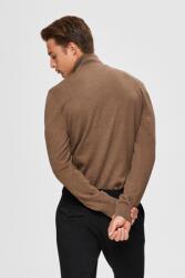 SELECTED Selected Homme, Berg finomkötött pulóver cipzáros hasítékkal, Barna, L (16074687-TEAK-L)