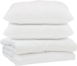 vidaXL Paplan párnával 3 pcs Fehér Mikroszálas 3377459 (3377459)