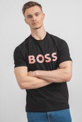 BOSS BOSS, Teebero raglánujjú logós póló, Fekete, Narancssárga, XL (50512999-001-XL)