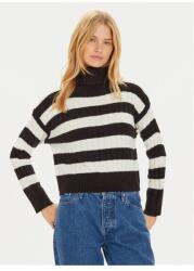 Brave Soul Crew nyakú blúz LK-230GEMINI fekete, normál szabású, akril, S INTL (0000304578489-S)