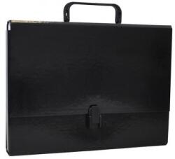 Office Products Servieta din carton laminat, A4/5cm, cu inchidere si maner, Office Products - negru (OF-21187811-05)