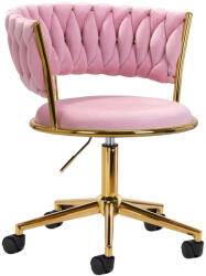  4Rico QS-GW01G forgószék bársony rózsaszín