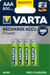 VARTA Ready to Use AAA Ni-Mh 800 mAh ceruza akku 3+1db (56703101494) (56703101494)