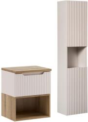 Comad Set dulap Comad Nova Cashmere NOVA CASHMERE 80-03-2D, dulap Comad Nova Cashmere NOVA CASHMERE 82-50-40-1S, COAST EVOKE UN 81-50-29, NOVA OAK A 89-50 (SETNOCBOAK50CM1SLRHC)
